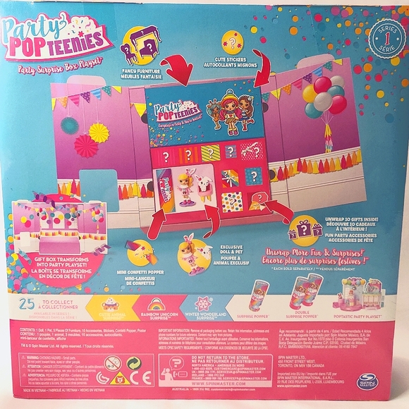 Hayden Cutie Animal Surprise Party Popteenies Party Surprise Box Playset - Picture 3 of 3